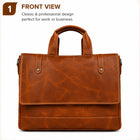 Oil Pull Up Leather Laptop Bag For Men - Office Bag - Fits Up to 14/15.5/16 inch