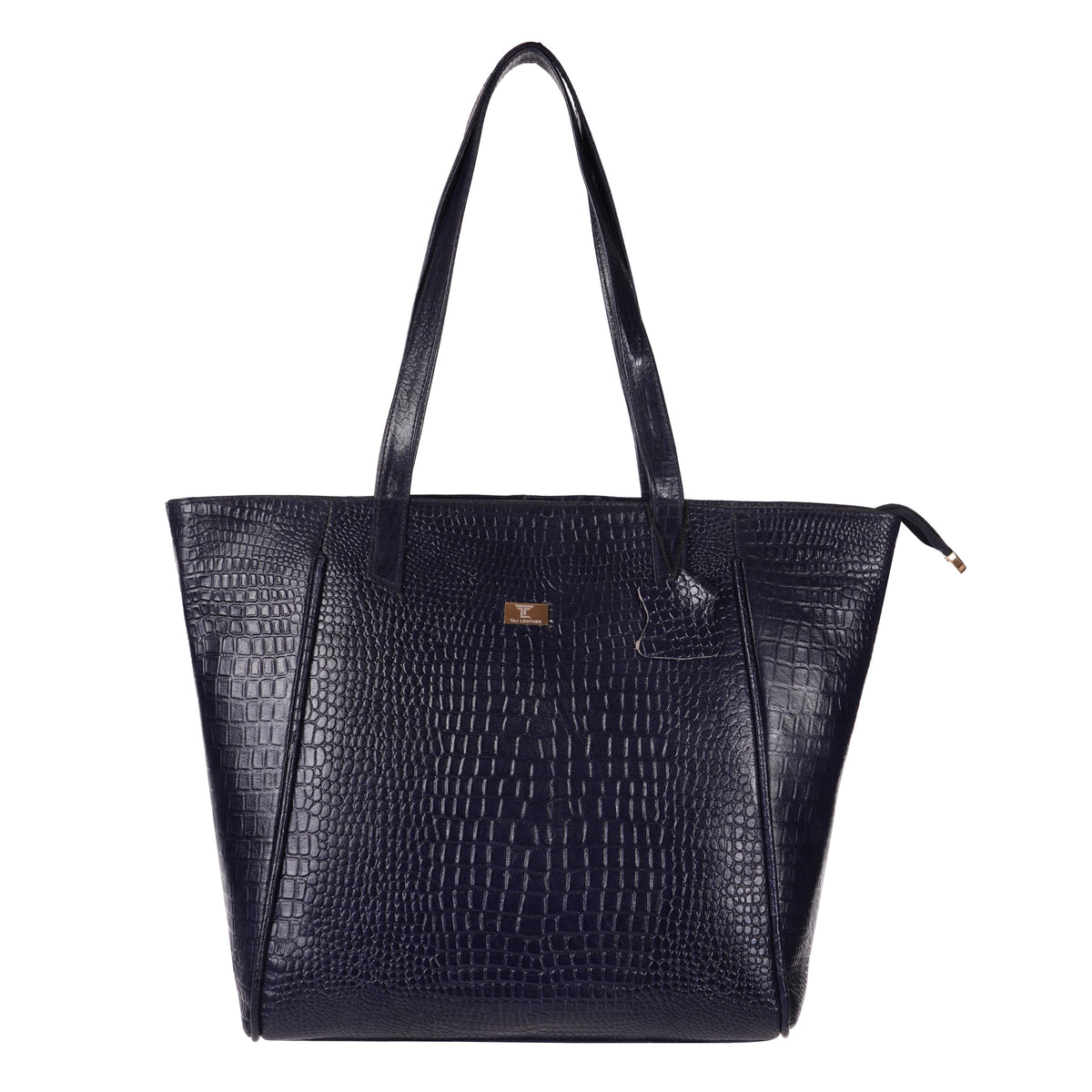 Women's Croco Pattern Shoulder Bag - Stylish and Spacious Bag with Big Compartment