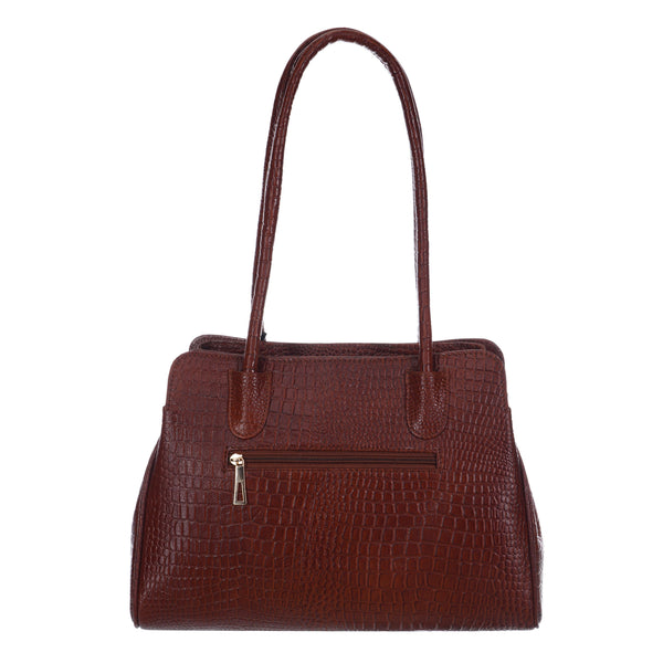 Women's Croco Leather Shoulder Bag - Luxurious and Versatile with Multiple Color Options