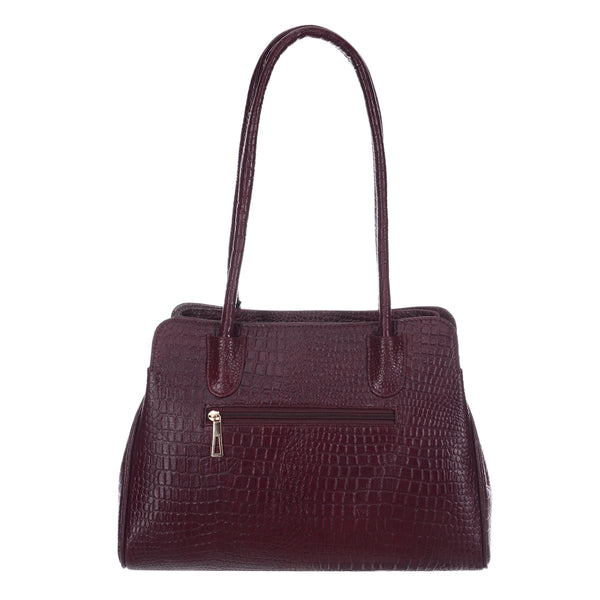 Women's Croco Leather Shoulder Bag - Luxurious and Versatile with Multiple Color Options
