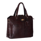 Women's Luxury Leather Shoulder Crossbody Handbag - Crocodile Pattern Stylish Bag