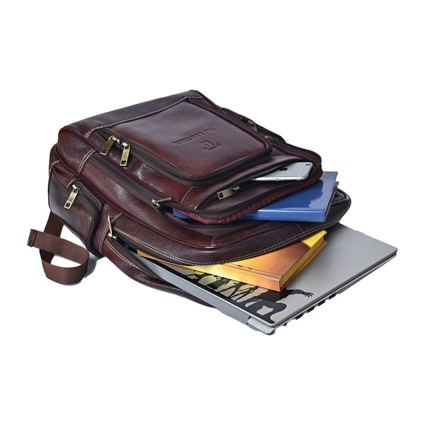 Large 35 L Laptop Backpack 100% Genuine Leather Laptop Backpack