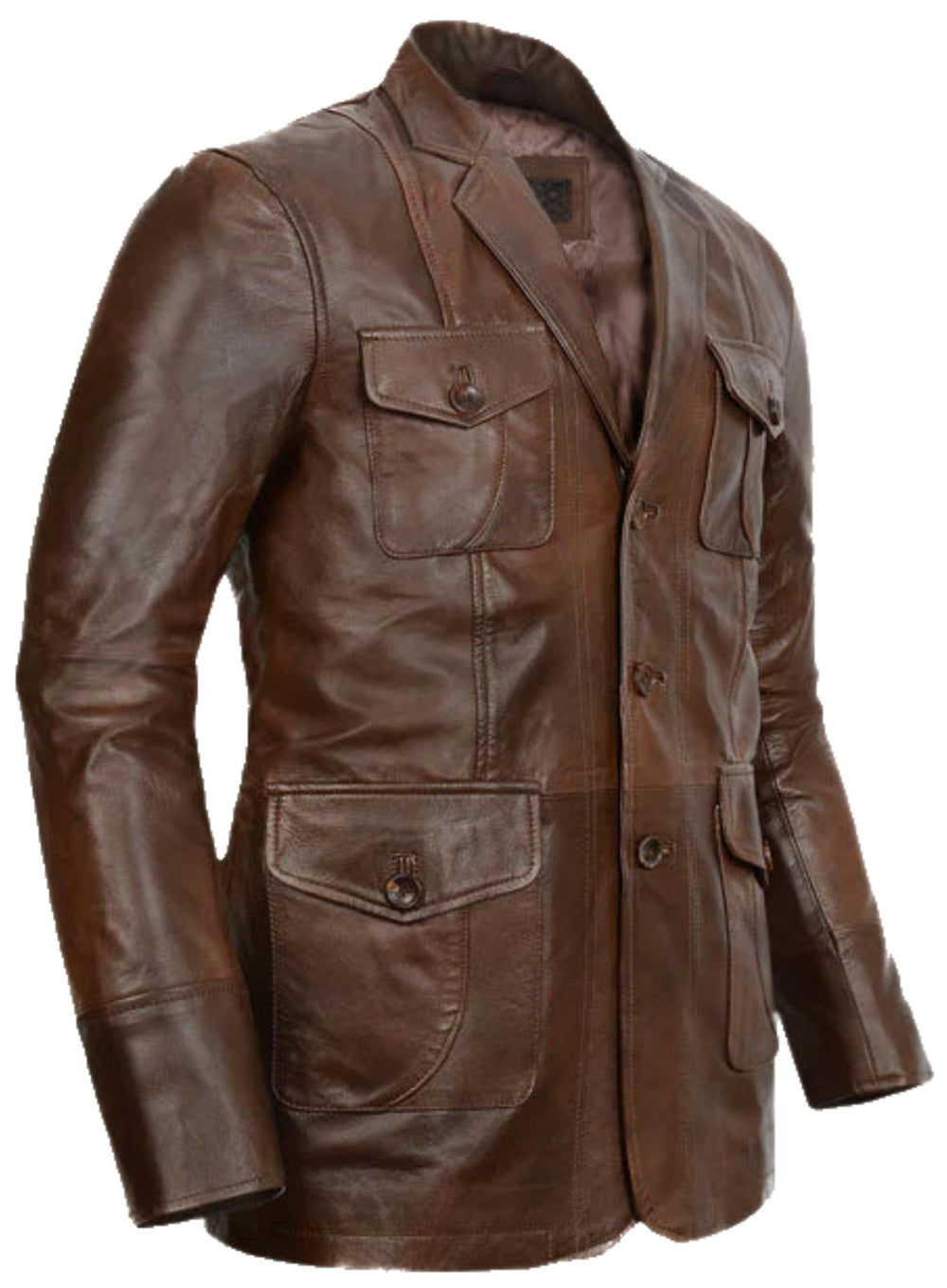 Men's Brown Leather Coat - Premium Quality by Taj Leather
