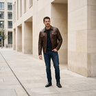 Taj Artisan Serengeti Dark Espresso Multi-Pocket Leather Safari Jacket - View 1000166656
