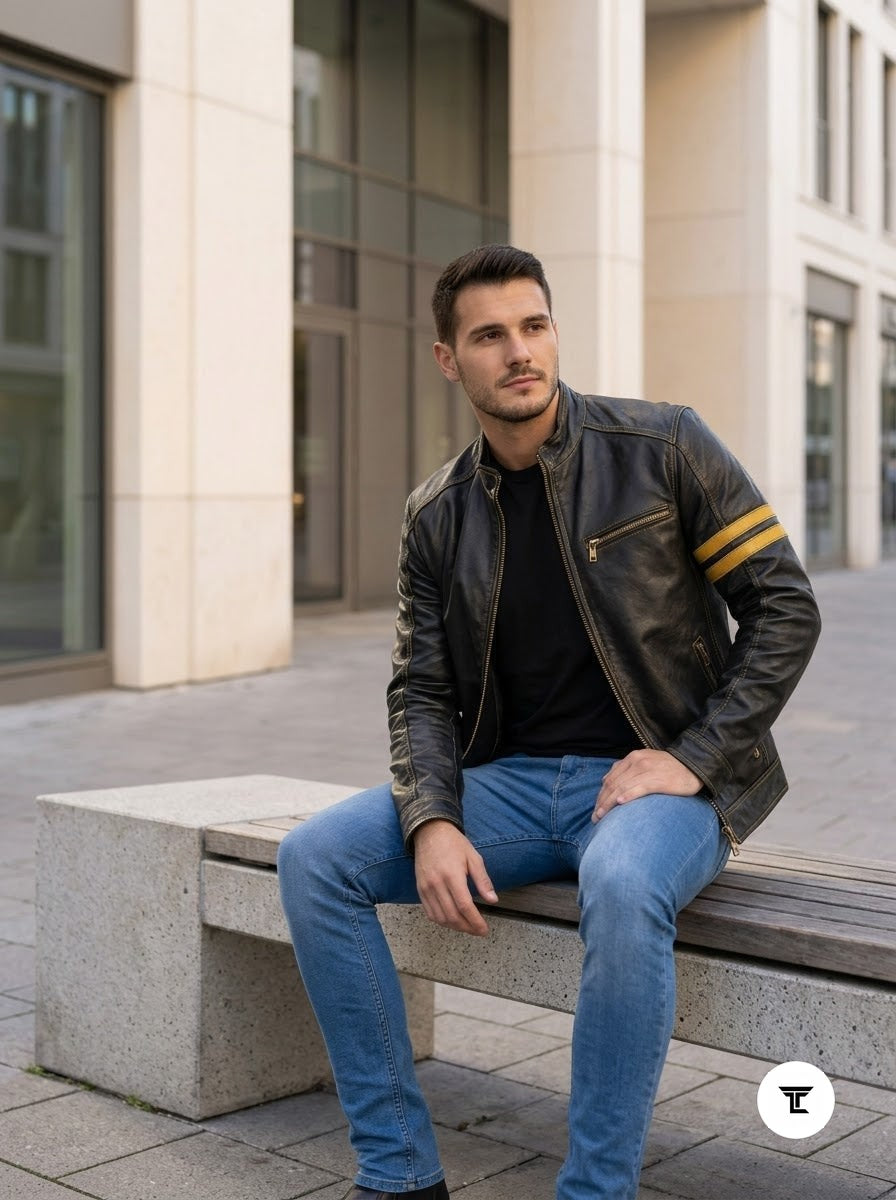 Taj Signature Silverstone Racing Leather Jacket