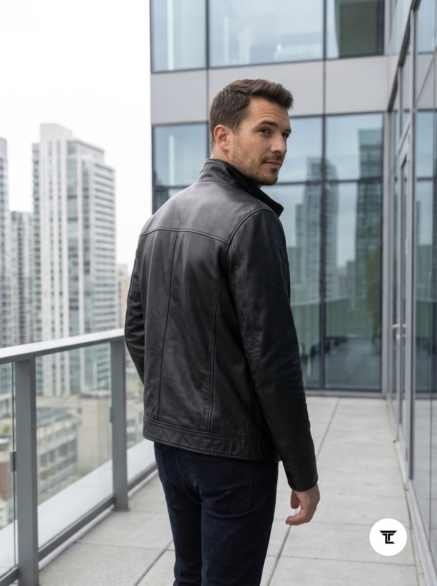 Taj Signature Stealth Minimalist Leather Jacket