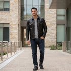 Taj Signature Spectre Minimalist Black Leather Jacket