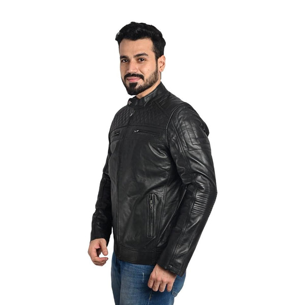 D-Design Leather Jacket by Taj Leather - Men's Fashion Statement