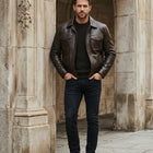 Taj Artisan Serengeti Dark Espresso Multi-Pocket Leather Safari Jacket - View 1000166654