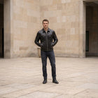 Taj Artisan Milan Black Crocodile Pattern Leather Overshirt - View 1000166372