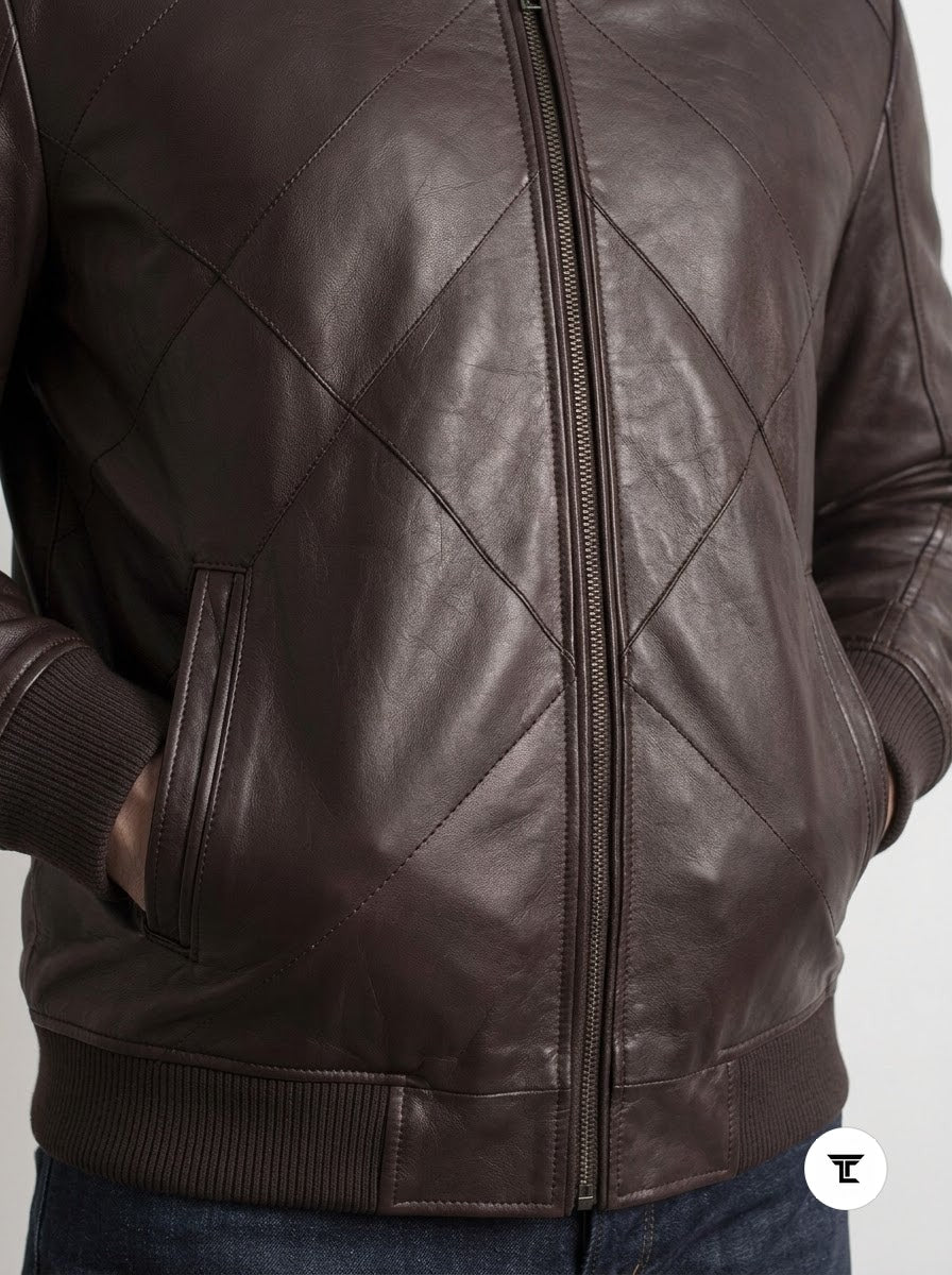 Taj Signature Yukon Hooded Leather Bomber