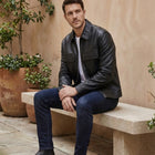 Taj Signature Metropolitan Black Leather Overshirt