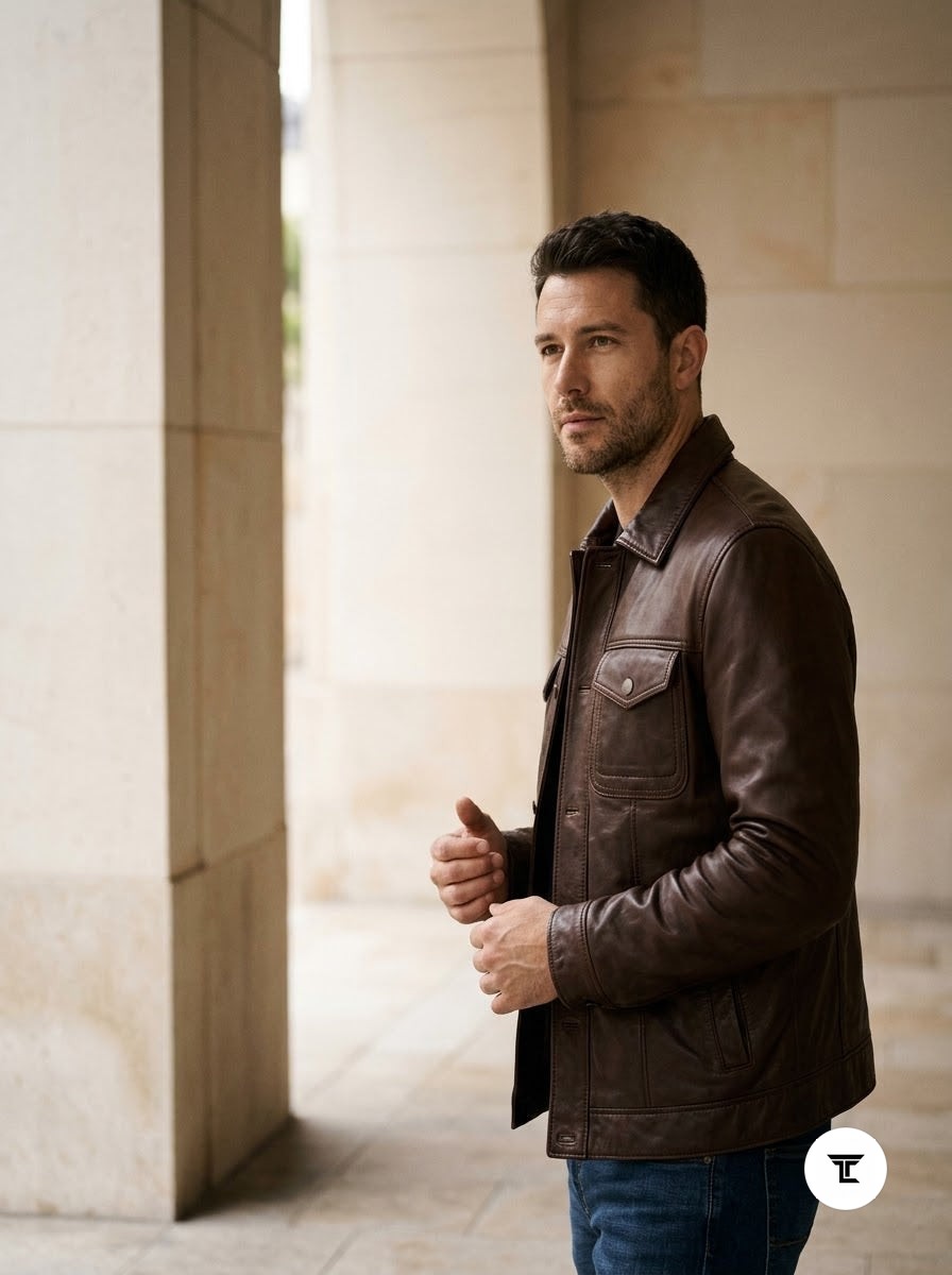 Taj Artisan Serengeti Dark Espresso Multi-Pocket Leather Safari Jacket - View 1000166657