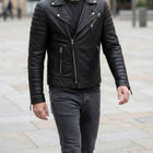 Taj Signature Milano Asymmetrical Black Double-Rider Biker Jacket - View 1000166576