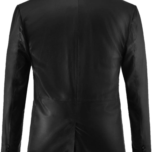 Men's Black Leather Coat - Premium Quality by Taj Leather