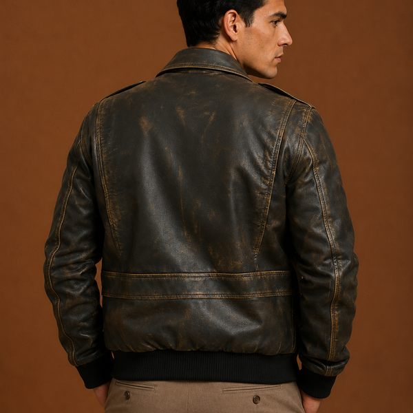 Tond Rubbuf bomber jacket  dark brown