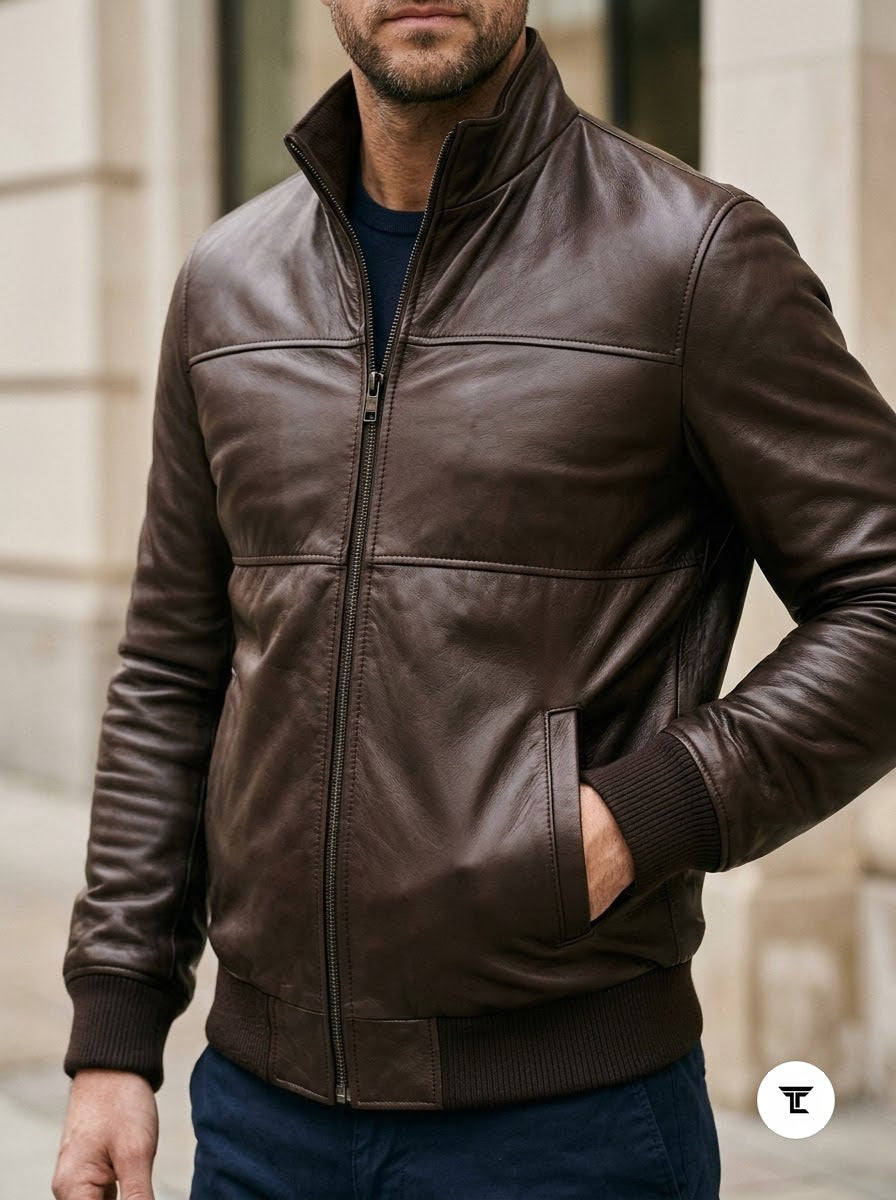 Taj Heritage Pioneer Washed Leather Bomber