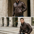 Taj Heritage Pioneer Washed Leather Bomber