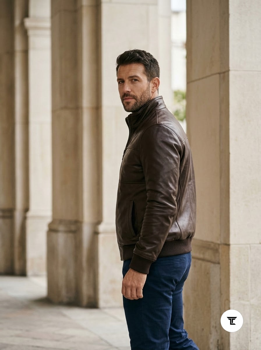 Taj Heritage Pioneer Washed Leather Bomber
