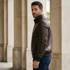 Taj Heritage Pioneer Washed Leather Bomber