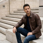 Taj Artisan Serengeti Dark Espresso Multi-Pocket Leather Safari Jacket - View 1000166659