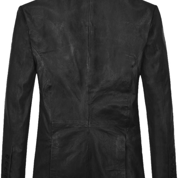 Men's Black Leather Coat - Premium Quality by Taj Leather