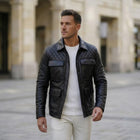 Taj Signature Vanguard Quilted Shoulder Leather Jacket