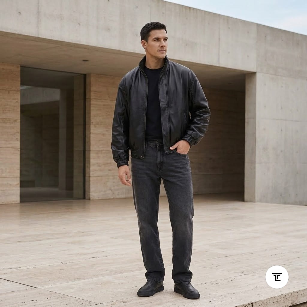 Taj Signature Nocturne Crinkled Nappa Bomber