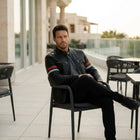 Taj Signature Monaco Striped Racing Leather Jacket