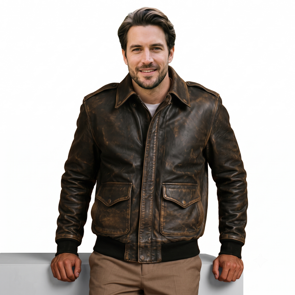 Tond Rubbuf bomber jacket  dark brown