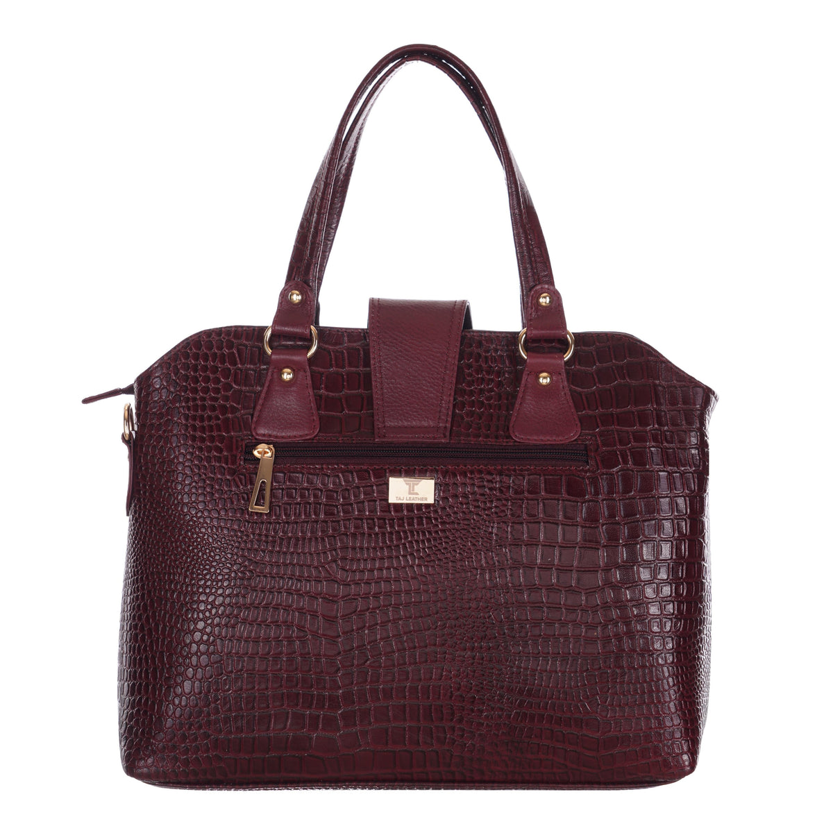 Women's Luxury Leather Shoulder Crossbody Handbag - Crocodile Pattern Stylish Bag