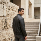 Taj Signature Metropolitan Black Leather Bomber