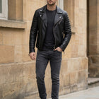Taj Signature Milano Asymmetrical Black Double-Rider Biker Jacket - View 1000166575