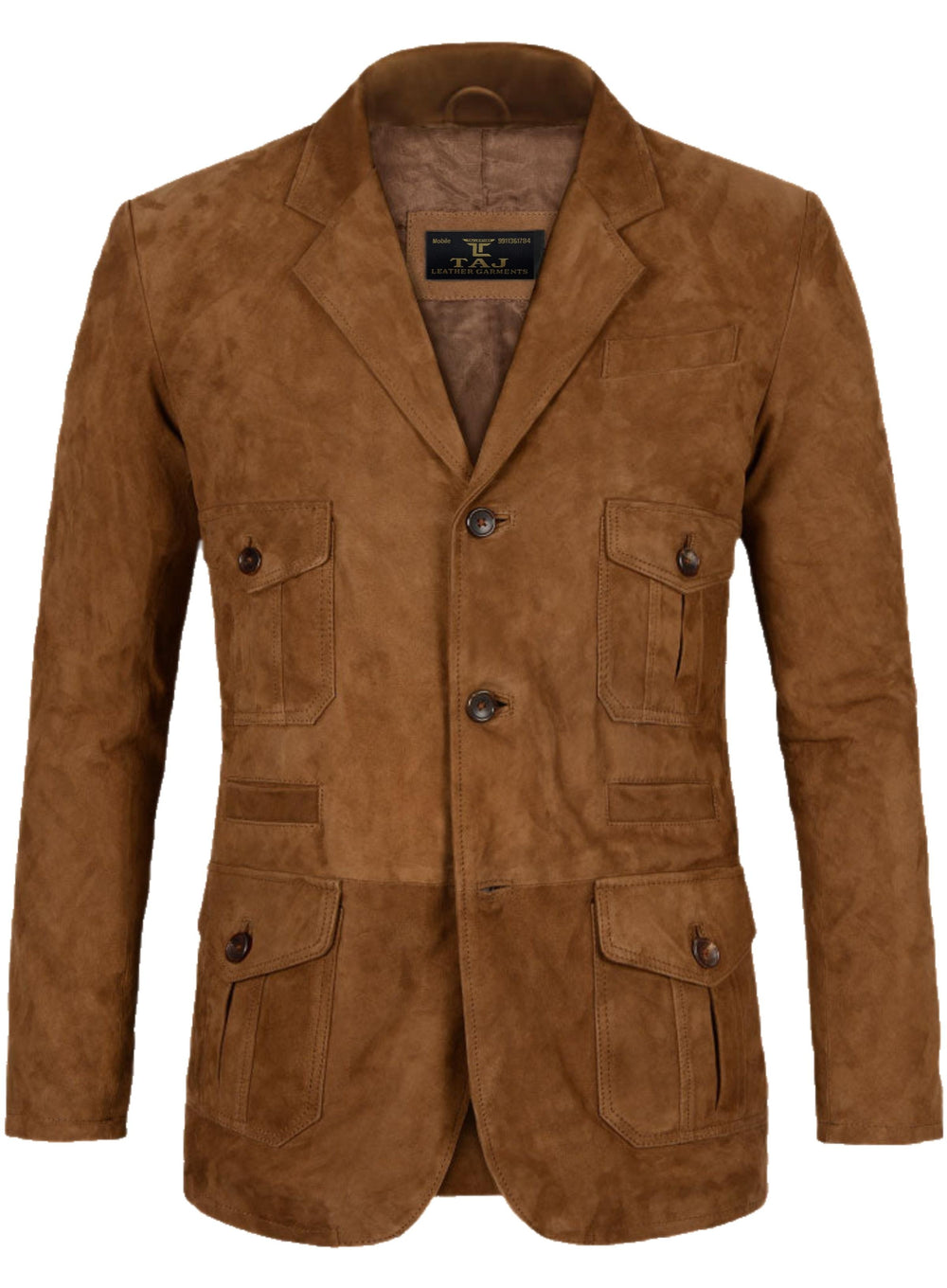 Men's Brown Leather Coat - Premium Quality by Taj Leather