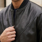 Taj Signature Metropolitan Black Leather Bomber