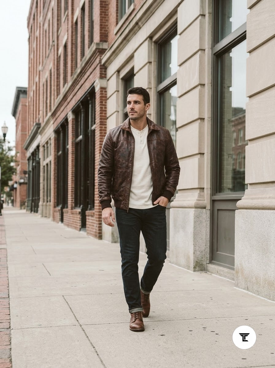 Taj Heritage Dakota Distressed Leather Jacket