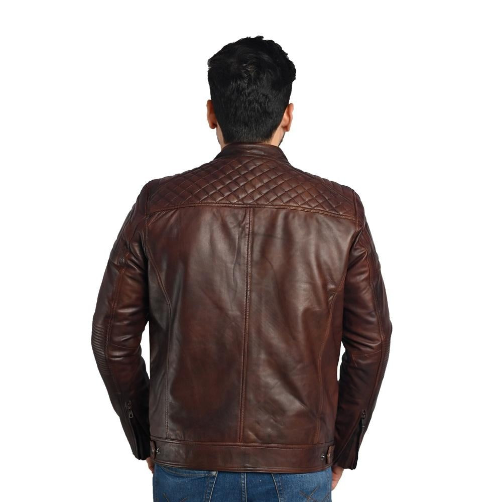 D-Design Leather Jacket by Taj Leather - Men's Fashion Statement