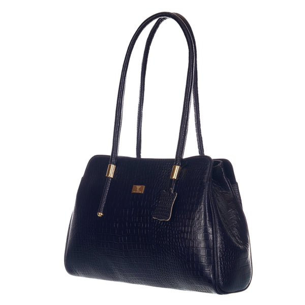 Women's Croco Leather Shoulder Bag - Luxurious and Versatile with Multiple Color Options