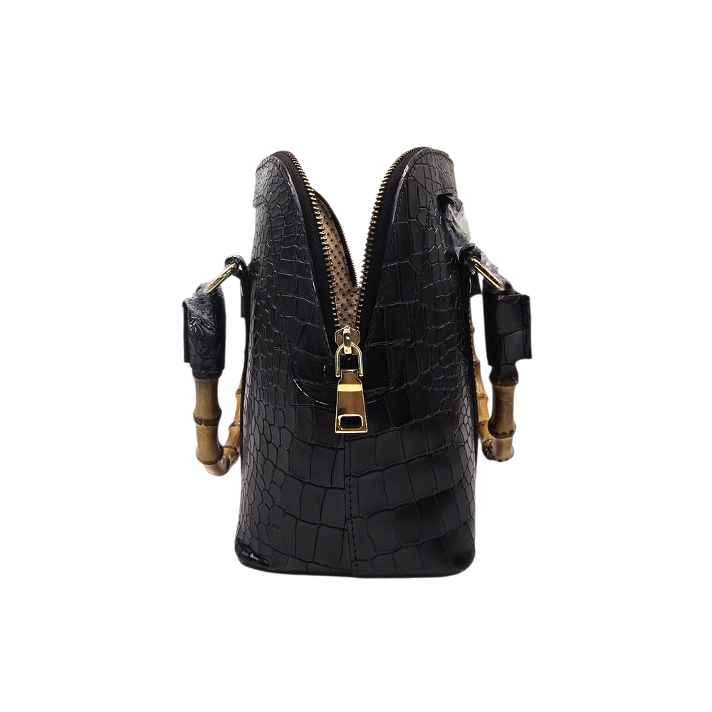 Genuine Leather Handbags with Bamboo handle for Women - Multi-Style Tote, Crossbody, and Top Handle Bag.