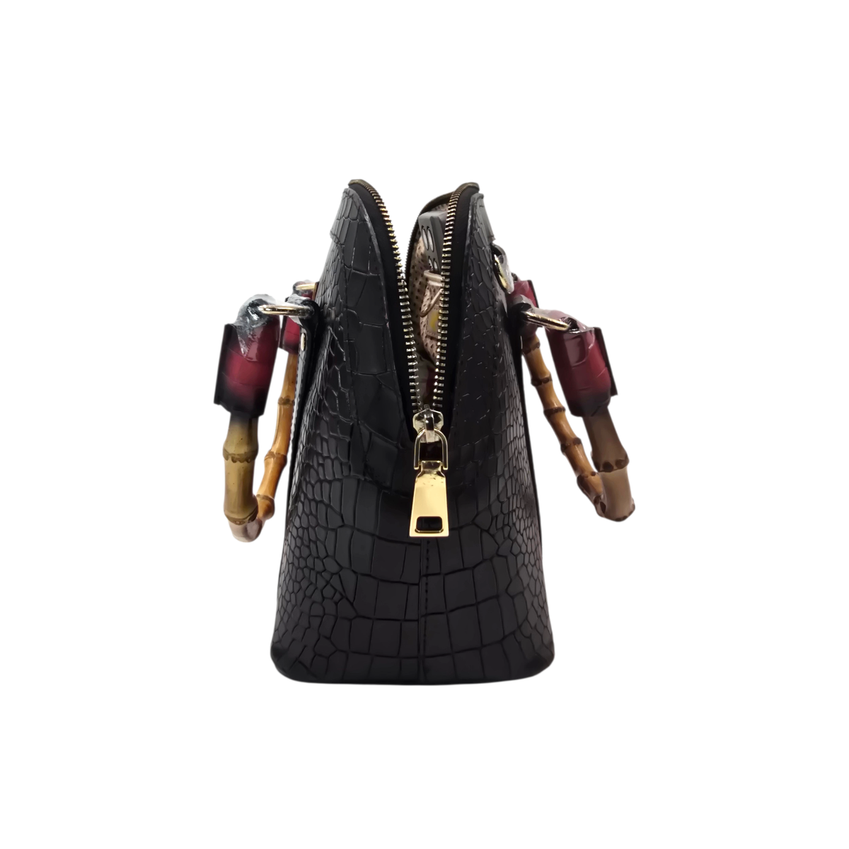 Genuine Leather Handbags with Bamboo handle for Women - Multi-Style Tote, Crossbody, and Top Handle Bag.