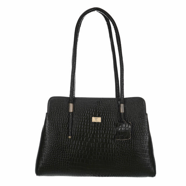 Women's Croco Leather Shoulder Bag - Luxurious and Versatile with Multiple Color Options
