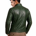 Bumper Green Leather Jacket GGREEN