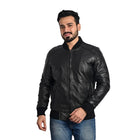 Men's Black 100% Genuine Leather Jacket - Premium Taj Leather