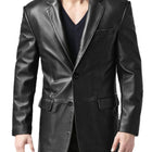 Men's Black Leather Coat - Premium Quality by Taj Leather