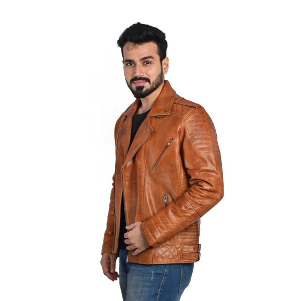 Men's Puffer Leather Jacket – 100% Pure Leather – Handmade Craftsmanship