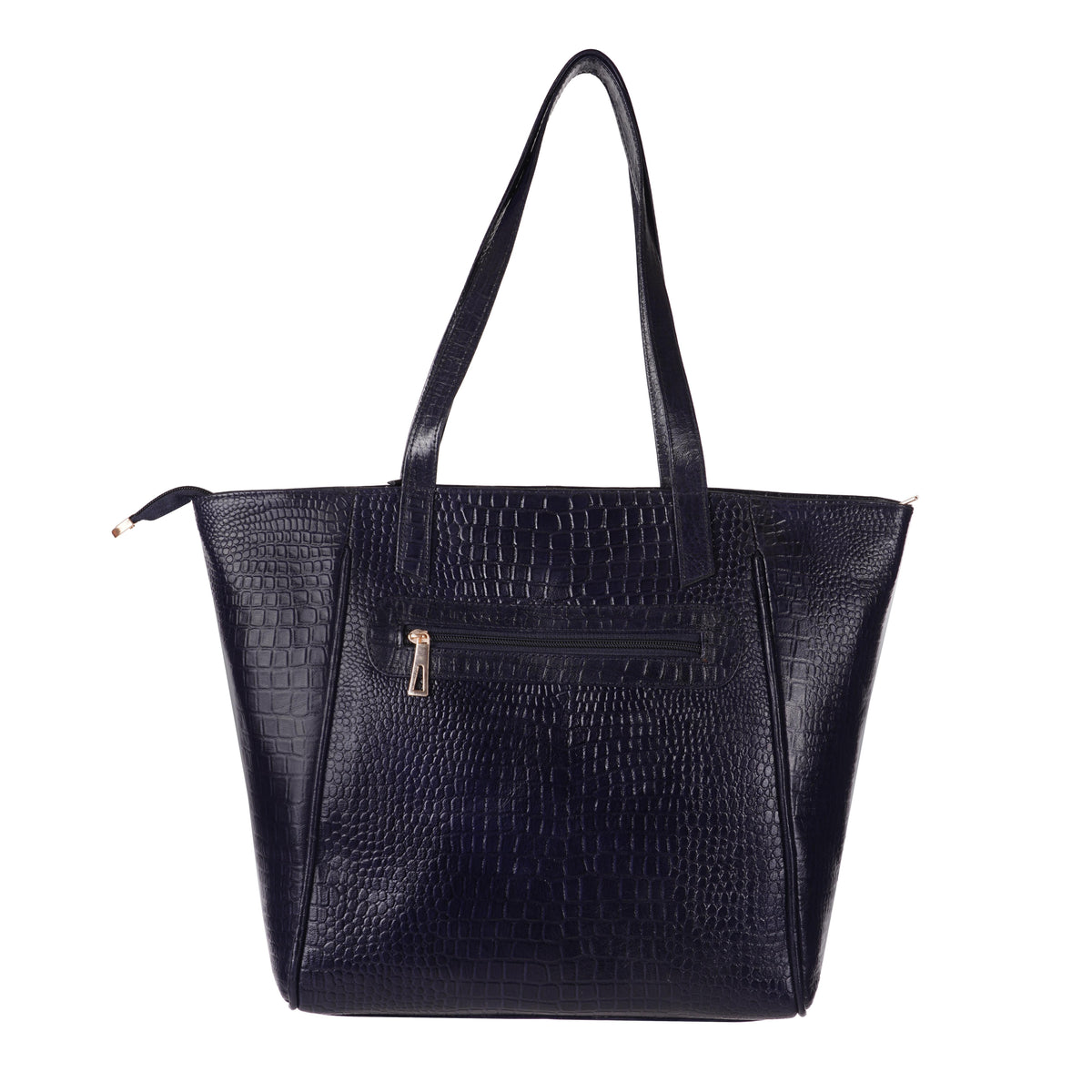 Women's Croco Pattern Shoulder Bag - Stylish and Spacious Bag with Big Compartment