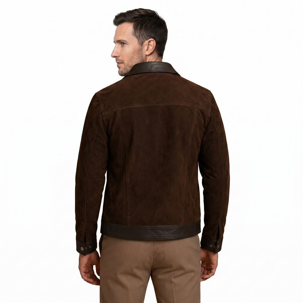 Cantras Suede Leather Biker Jacket