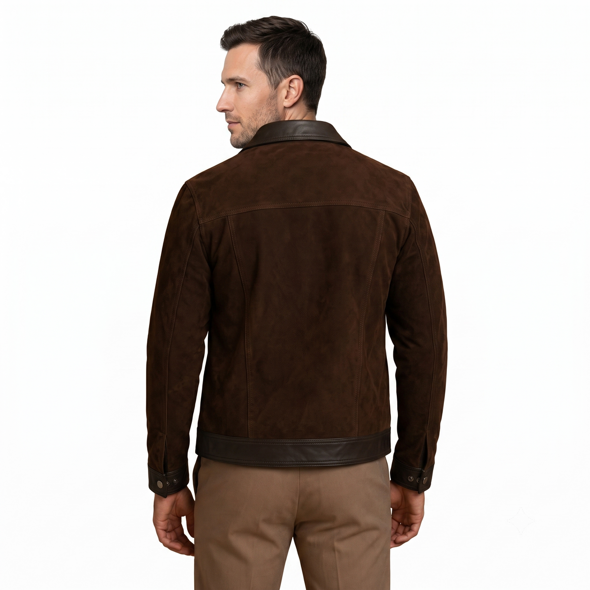 Cantras Suede Leather Biker Jacket