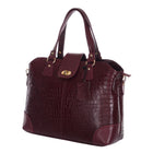 Women's Luxury Leather Shoulder Crossbody Handbag - Crocodile Pattern Stylish Bag
