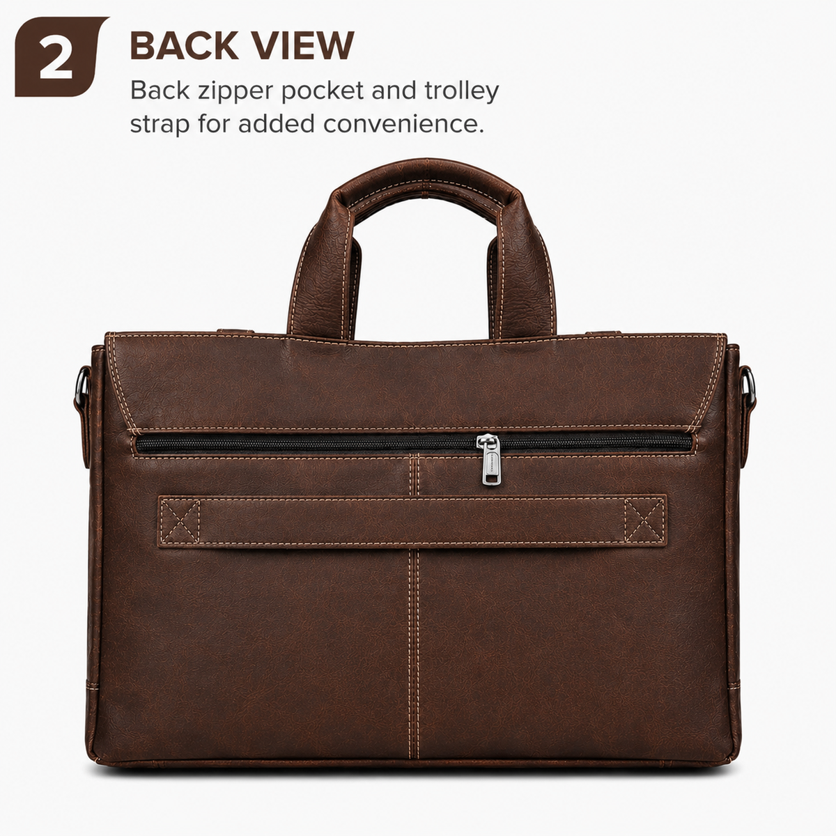 Oil Pull Up Leather Laptop Bag For Men - Office Bag - Fits Up to 14/15.5/16 inch
